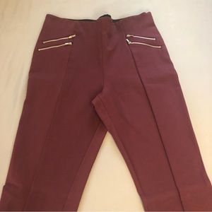 Slimming Options Pull-on Legging Pants With Zipper Details Size 1X